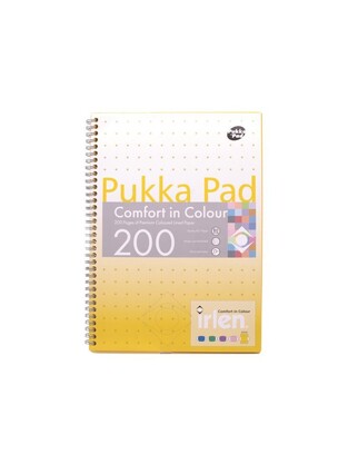 PUKKA PAD COMFORT IN COLOUR ΤΕΤΡΑΔΙΟ ΣΠΙΡΑΛ A4 (21x29.7cm) ΠΕΡΦΟΡΕ ΜΕ 100 ΧΡΩΜΑΤΙΣΤΑ ΦΥΛΛΑ ΚΙΤΡΙΝΑ IRLJOTA4GOL