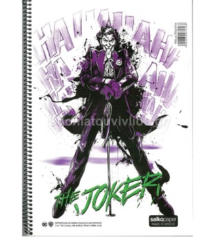SALKO ΤΕΤΡΑΔΙΟ ΣΠΙΡΑΛ Α4 1Θ THE JOKER 30Φ 7256