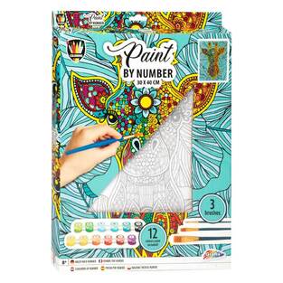 MOXY PAINT BY NUMBER ΖΩΓΡΑΦΙΚΗ ΜΕ ΝΟΥΜΕΡΑ ΣΕ ΤΕΛΑΡΟ 30x40cm ΜΕ ΧΡΩΜΑΤΑ ΚΑΙ ΠΙΝΕΛΑ CC150071