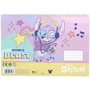 GIM ΜΠΛΟΚ ΖΩΓΡΑΦΙΚΗΣ ΜΕ ΑΥΤΟΚΟΛΛΗΤΑ 23x33cm 40φ LILO AND STITCH HAVING A BLAST 34201416