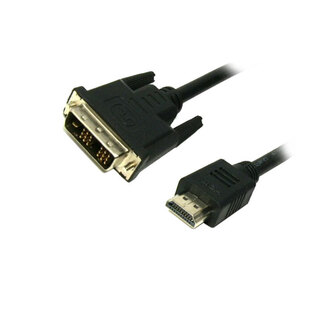 MEDIARANGE ΚΑΛΩΔΙΟ HDMI/DVI GOLD PLATED (24+1 PIN) 2.0m BLACK MRCS118