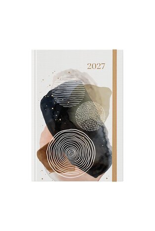 2027 ΗΜΕΡΟΛΟΓΙΟ ΗΜΕΡΗΣΙΟ 12x17cm GOLDEN c ΜΑΥΡΟ ΝΕΡΟΧΡΩΜΑ ΜΕ ΛΑΣΤΙΧΟ 72042 (ΛΙΝΑΡΔΑΤΟΣ)