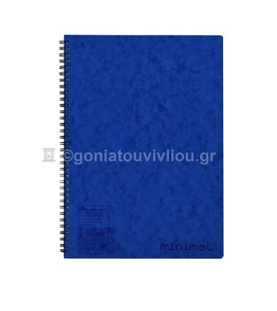 ΝΕΟΧΑΡΤ ΤΕΤΡΑΔΙΟ ΣΠΙΡΑΛ A4 (21x29,7cm) 2 ΘΕΜΑΤΩΝ 80φ MINIMAL ΜΠΛΕ 14600