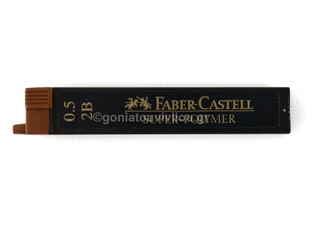 FABER CASTELL ΜΥΤΕΣ ΓΙΑ ΜΗΧΑΝΙΚΟ ΜΟΛΥΒΙ 9065 0.5mm 2B (ΚΟΥΤΑΚΙ ΜΕ 12 ΜΥΤΕΣ) 120502