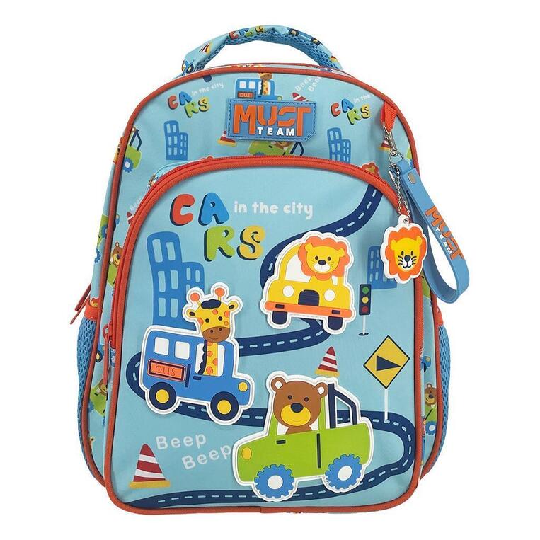 MUST TEAM ΣΧΟΛΙΚΗ ΤΣΑΝΤΑ ΣΑΚΙΔΙΟ ΠΛΑΤΗΣ ΝΗΠΙΑΓΩΓΕΙΟΥ 2 ΘΗΚΕΣ CITY CARS 587624