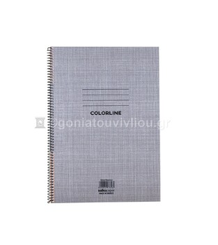 SALKO ΤΕΤΡΑΔΙΟ ΣΠΙΡΑΛ A4 (21x29,7cm) 1 ΘΕΜΑΤΟΣ 30φ COLORLINE ΓΚΡΙ 7856