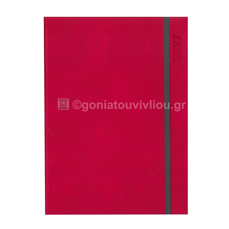 2027 ΗΜΕΡΟΛΟΓΙΟ ΕΒΔΟΜΑΔΙΑΙΟ ΥΠΟΚΙΤΡΙΝΟ 17x24cm TERRA FLEX ΚΟΚΚΙΝΟ 50 (ΠΛΑΝΟΓΡΑΜΜΑ)