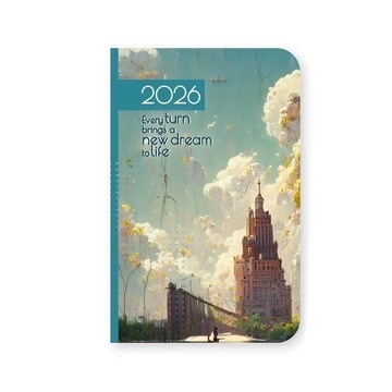 2026 ΗΜΕΡΟΛΟΓΙΟ ΑΤΖΕΝΤΑ ΕΒΔΟΜΑΔΑ ΣΕ ΔΥΟ ΣΕΛΙΔΕΣ ΜΕΣΑΙΑ 7x10,5cm ΚΑΛΛΙΤΕΧΝΙΚΗ f EVERY TURN 61021 (ΛΙΝΑΡΔΑΤΟΣ)