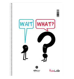 SALKO ΤΕΤΡΑΔΙΟ ΣΠΙΡΑΛ A4 (21x29,7cm) 3 ΘΕΜΑΤΩΝ 90φ FUN LAB WAIT WHAT 4828