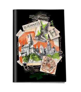 GRAFFITI HARRY POTTER ΤΕΤΡΑΔΙΟ ΚΑΡΦΙΤΣΑ 17x25cm 50φ HOGWARTS ΜΑΥΡΟ 22450