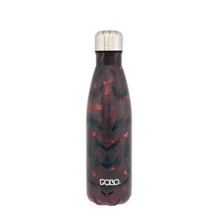 POLO ΜΠΟΥΚΑΛΙ ΘΕΡΜΟΣ STAINLESS STEEL 500ml ΜΑΥΡΟ ΜΕ ΚΟΚΚΙΝΕΣ ΛΕΠΤΟΜΕΡΕΙΕΣ 949004SET3