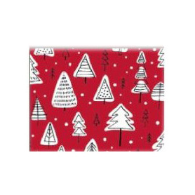 DESCRIBO ΧΑΡΤΙ ΠΕΡΙΤΥΛΙΓΜΑΤΟΣ ΧΡΙΣΤΟΥΓΕΝΝΙΑΤΙΚΟ ΣΕ ΡΟΛΟ 70cm x 2m ΚΟΚΚΙΝΟ ΜΕ ΑΣΠΡΑ ΔΕΝΤΡΑ DES0053