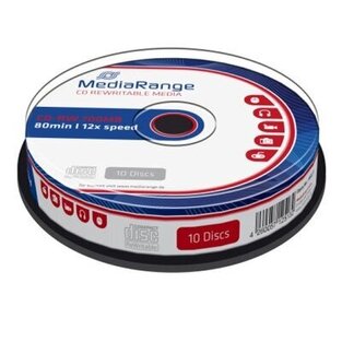 MEDIARANGE CD RW 700MB 12X SPEED 80min CAKE BOX 10pcs MR235