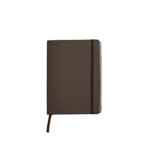 SKAG ΣΗΜΕΙΩΜΑΤΑΡΙΟ A6 10,5x14,8cm ΜΕ ΛΑΣΤΙΧΟ ΜΑΛΑΚΟ ΕΞΩΦΥΛΛΟ ΘΗΚΗ ΓΙΑ ΣΤΥΛΟ ΕΣΩΤΕΡΙΚΗ ΘΗΚΗ ΜΕ ΓΡΑΜΜΕΣ 64φ ΚΑΦΕ ΣΚΟΥΡΟ 306669