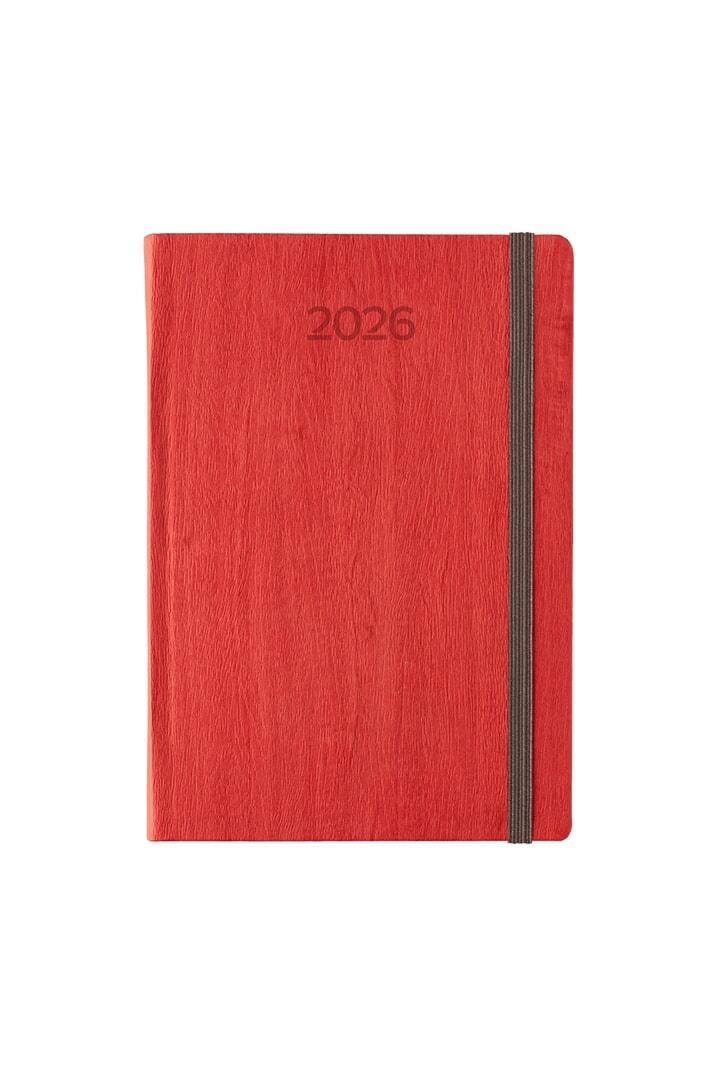 2026 ΗΜΕΡΟΛΟΓΙΟ ΗΜΕΡΗΣΙΟ 17x24cm ΜΕ ΛΑΣΤΙΧΟ WOODY d ΚΟΚΚΙΝΟ 62104 (ΛΙΝΑΡΔΑΤΟΣ)