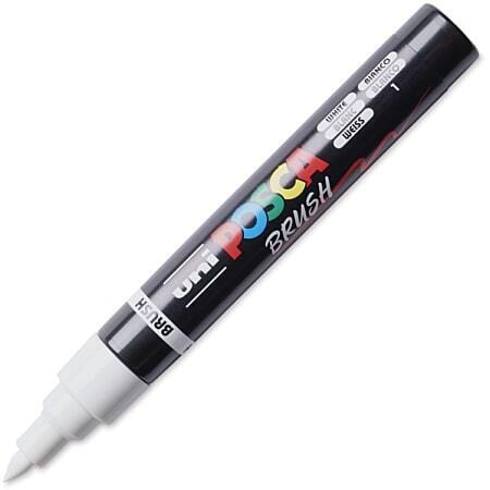 POSCA ΜΑΡΚΑΔΟΡΟΣ PC5BR BRUSH ΑΣΠΡΟ (WHITE)