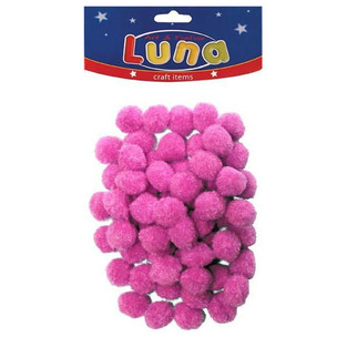 LUNA ΣΕΤ POM PONS (ΠΟΜ ΠΟΝΣ) 15MM ΡΟΖ 60TMX 0620466