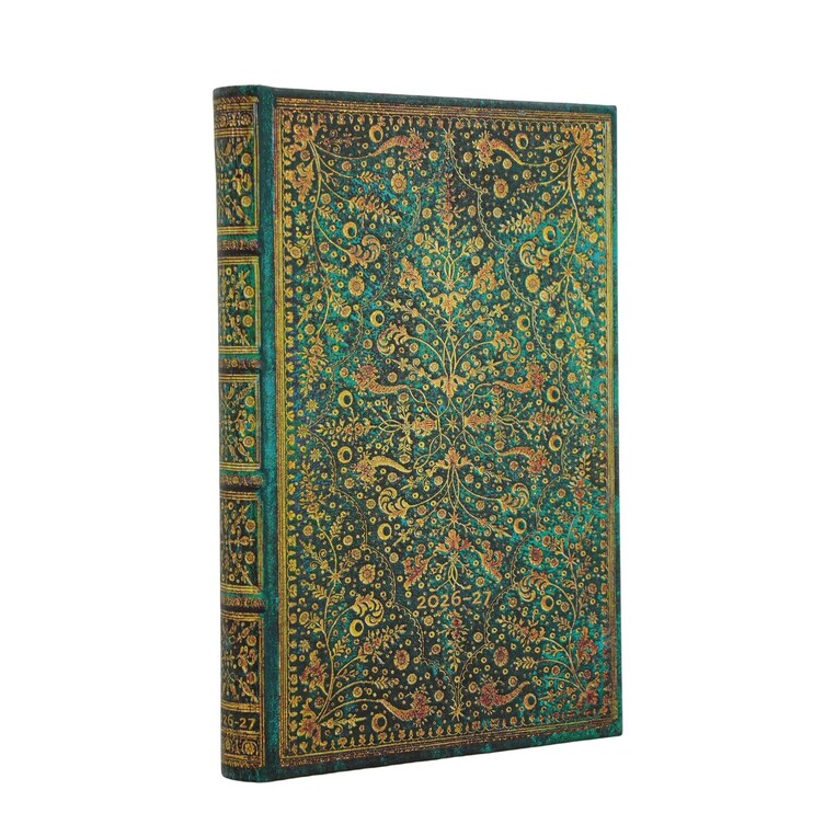 2026 2027 ΗΜΕΡΟΛΟΓΙΟ ΕΒΔΟΜΑΔΙΑΙΟ PAPERBLANKS 18ΜΗΝΟ MINI 9,5x14cm EMERALD FLOWER DE18743