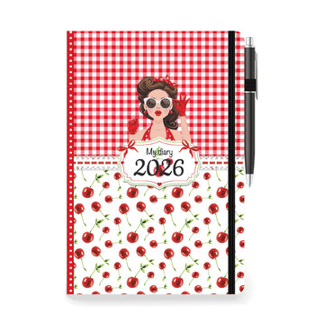 2026 ΗΜΕΡΟΛΟΓΙΟ ΗΜΕΡΗΣΙΟ PALMARE 10x14cm ΚΟΡΙΤΣΙ ΜΕ ΓΥΑΛΙΑ ΚΑΙ ΓΑΝΤΙΑ ΜΕ ΛΑΣΤΙΧΟ ΚΑΙ ΣΤΥΛΟ 001366 (ΤΡΙΠΕΡΙΝΑ)