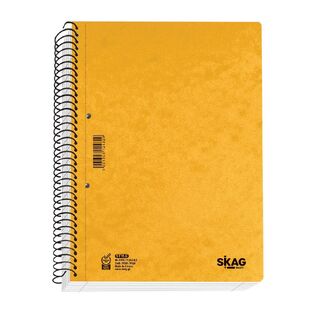 SKAG ΤΕΤΡΑΔΙΟ ΣΠΙΡΑΛ 17x25cm 4 ΘΕΜΑΤΩΝ 120φ ΠΡΕΣΠΑΝ PRESPAN STYLE ΠΕΡΦΟΡΕ ΜΕ ΤΡΥΠΕΣ ΚΙΤΡΙΝΟ 124836