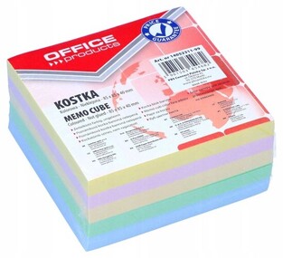 OFFICE PRODUCTS ΚΥΒΟΣ ΧΑΡΤΑΚΙΑ ΣΗΜΕΙΩΣΕΩΝ ΧΡΩΜΑΤΙΣΤΟΣ ΑΚΟΛΛΗΤΟΣ 8,5x8,5cm 400φ 40gr 1405231199