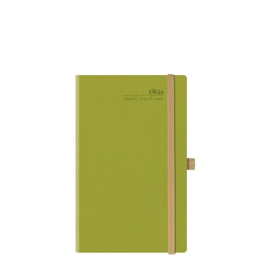 2026 ΗΜΕΡΟΛΟΓΙΟ ΕΒΔΟΜΑΔΙΑΙΟ ΚΡΕΜ 13x21cm APPEEL ECO SAFFIANO GRANNY ΠΡΑΣΙΝΟ ΜΕ ΛΑΣΤΙΧΟ ΚΑΙ ΣΤΥΛΟΘΗΚΗ Q67YT167 (ΘΕΟΦΥΛΑΚΤΟΣ)