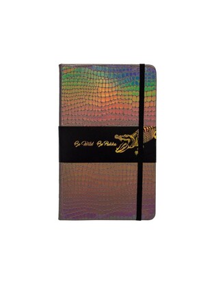 PUKKA WILD ΣΗΜΕΙΩΜΑΤΑΡΙΟ 13x21cm ΜΕ ΕΣΩΤΕΡΙΚΗ ΘΗΚΗ ΛΑΣΤΙΧΟ ΚΑΙ ΓΡΑΜΜΕΣ ΑΝΘΡΑΚΙ ΚΡΟΚΟΔΕΙΛΟΣΥΠΟΚΙΤΡΙΝΑ ΦΥΛΛΑ 8926 CROCODILE