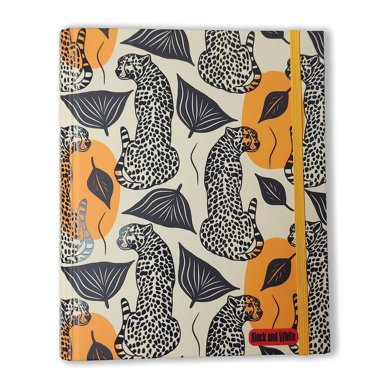 BLACK AND WHITE ΣΗΜΕΙΩΜΑΤΑΡΙΟ ΜΕ ΚΡΥΦΟ ΣΠΙΡΑΛ 16,5x22,5cm ΜΕ ΓΡΑΜΜΕΣ GEPARD 100φ 5412