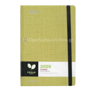 2025 ΗΜΕΡΟΛΟΓΙΟ ΗΜΕΡΗΣΙΟ 9x14cm CANVAS ΛΑΙΜ ΜΕ ΛΑΣΤΙΧΟ 625120983D (UNIPAP)