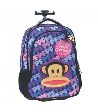 BACK ME UP PAUL FRANK ΣΧΟΛΙΚΗ ΤΣΑΝΤΑ ΣΑΚΙΔΙΟ TROLLEY ΤΡΟΛΕΙ ΔΗΜΟΤΙΚΟΥ 3 ΘΗΚΕΣ SWEET ESCAPE 34674074