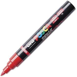 POSCA ΜΑΡΚΑΔΟΡΟΣ PC5BR BRUSH ΚΟΚΚΙΝΟ (RED)