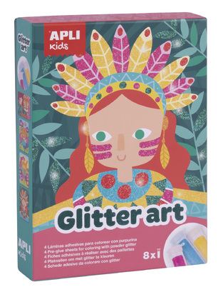 APLI KIDS ΣΕΤ ΖΩΓΡΑΦΙΚΗΣ ΜΕ ΧΡΥΣΟΣΚΟΝΗ GLITTER ART 17561