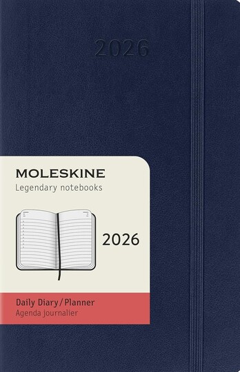 2026 ΗΜΕΡΟΛΟΓΙΟ MOLESKINE POCKET (9x14cm) SOFT COVER SAPPHIRE BLUE DAILY DIARY PLANNER (ΗΜΕΡΗΣΙΟ ΗΜΕΡΟΛΟΓΙΟ ΕΤΟΥΣ)