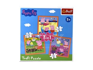 TREFL ΠΑΖΛ 3 ΣΕ 1 (20/36/50τεμ) PEPPA PIG 34852