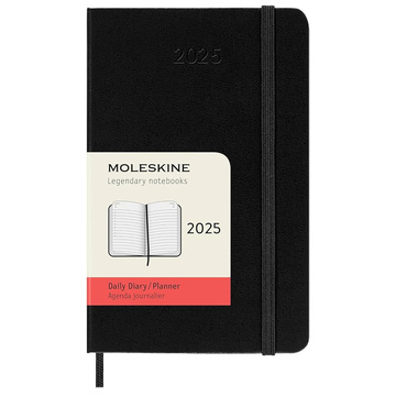 2025 ΗΜΕΡΟΛΟΓΙΟ MOLESKINE POCKET (9x14cm) HARD COVER BLACK DAILY DIARY PLANNER (ΗΜΕΡΗΣΙΟ ΗΜΕΡΟΛΟΓΙΟ ΕΤΟΥΣ)
