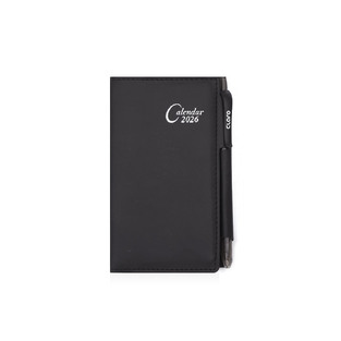 2026 ΗΜΕΡΟΛΟΓΙΟ ΗΜΕΡΗΣΙΟ 9x15cm ΜΑΥΡΟ ΜΕ ΘΗΚΗ ΚΑΙ ΣΤΥΛΟ 004 (EKDOSIS)