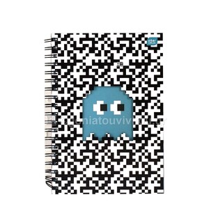 INTERDRUK ΤΕΤΡΑΔΙΟ ΣΠΙΡΑΛ 17x25cm 5 ΘΕΜΑΤΩΝ 125φ SHAPE PAC MAN