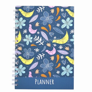 ΣΗΜΕΙΩΜΑΤΑΡΙΟ ΣΠΙΡΑΛ PLANNER 17x24cm 100φ ΜΠΛΕ ΜΕ ΛΟΥΛΟΥΔΙΑ ΚΑΙ ΠΟΥΛΙΑ 582346