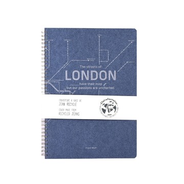 CLAIREFONTAINE ΤΕΤΡΑΔΙΟ ΣΠΙΡΑΛ A4 (21x29,7cm) 1 ΘΕΜΑΤΟΣ JEANS METRO LONDON 74φ