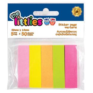 THE LITTLIES ΑΥΤΟΚΟΛΛΗΤΟΙ ΣΕΛΙΔΟΔΕΙΚΤΕΣ ΧΑΡΤΙΝΟΙ 5 ΧΡΩΜΑΤΑ 50φ 0646538