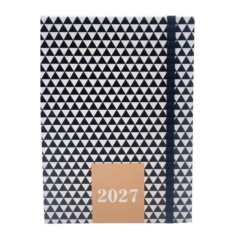 2027 ΗΜΕΡΟΛΟΓΙΟ ΗΜΕΡΗΣΙΟ 12x17cm BLACK AND WHITE ΤΡΙΓΩΝΑ ΜΕ ΛΑΣΤΙΧΟ 587891 (TESORO)