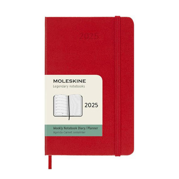 2025 ΗΜΕΡΟΛΟΓΙΟ MOLESKINE POCKET (9x14cm) HARD COVER SCARLET RED WEEKLY DIARY PLANNER (ΕΒΔΟΜΑΔΙΑΙΟ ΗΜΕΡΟΛΟΓΙΟ ΕΤΟΥΣ)