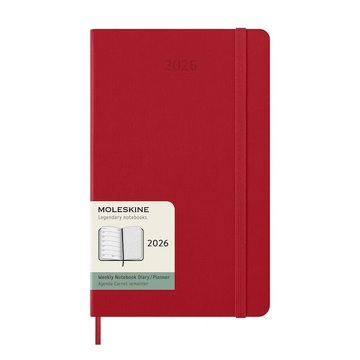 2026 ΗΜΕΡΟΛΟΓΙΟ MOLESKINE LARGE (13x21cm) HARD COVER SCARLET RED WEEKLY DIARY (ΕΒΔΟΜΑΔΙΑΙΟ ΗΜΕΡΟΛΟΓΙΟ ΕΤΟΥΣ)