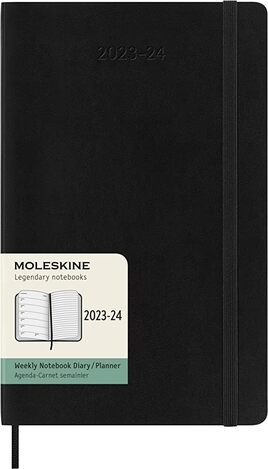 2023 2024 ΗΜΕΡΟΛΟΓΙΟ MOLESKINE LARGE (13x21cm) SOFT COVER BLACK WEEKLY DIARY (ΕΒΔΟΜΑΔΙΑΙΟ ΗΜΕΡΟΛΟΓΙΟ 18ΜΗΝΟ)