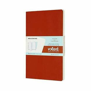 MOLESKINE ΣΗΜΕΙΩΜΑΤΑΡΙΟ VOLANT LARGE (13x21cm) SOFT COVER CORAL ORANGE AQUA BLUE RULED NOTEBOOK (ΣΕΤ ΤΩΝ ΔΥΟ) (ΡΙΓΕ)