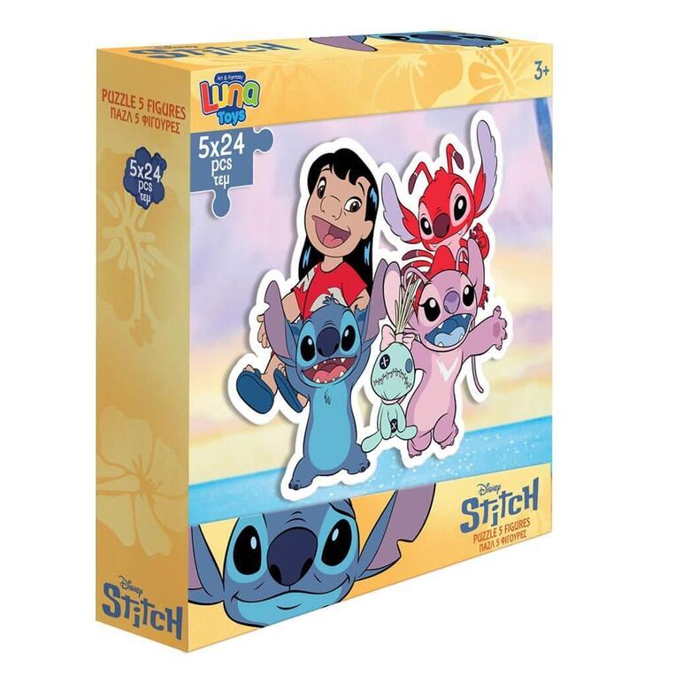 LUNA TOYS 5 ΠΑΖΛ 24 ΤΕΜΑΧΙΩΝ ΦΙΓΟΥΡΕΣ STITCH 565610