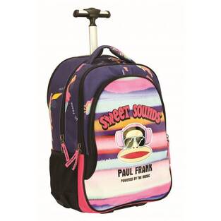 BACK ME UP PAUL FRANK ΣΧΟΛΙΚΗ ΤΣΑΝΤΑ ΣΑΚΙΔΙΟ TROLLEY ΤΡΟΛΕΙ ΔΗΜΟΤΙΚΟΥ ΟΒΑΛ DANCE OFF SWEET SOUNDS 34671074