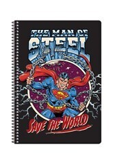 GRAFFITI ΤΕΤΡΑΔΙΟ ΣΠΙΡΑΛ 17x25cm 2 ΘΕΜΑΤΩΝ 60φ SUPERMAN THE MAN OF STEEL 22552