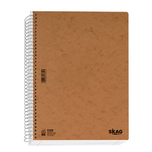 SKAG ΤΕΤΡΑΔΙΟ ΣΠΙΡΑΛ A4 (21x29,7cm) 2 ΘΕΜΑΤΩΝ 60φ ΠΡΕΣΠΑΝ STYLE ΠΕΡΦΟΡΕ ΜΕ ΤΡΥΠΕΣ ΚΑΦΕ 124867