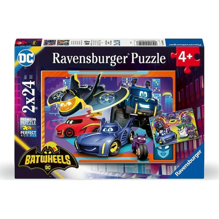 RAVENSBURGER ΠΑΖΛ 2x24τεμ BATWHEELS 120010548